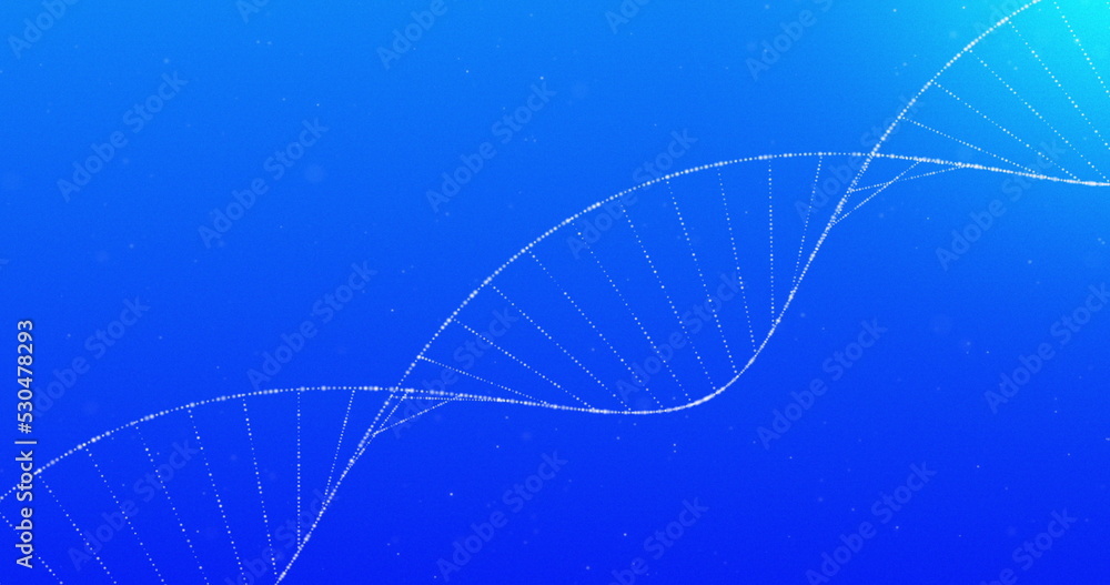 Image of DNA structure against blue background