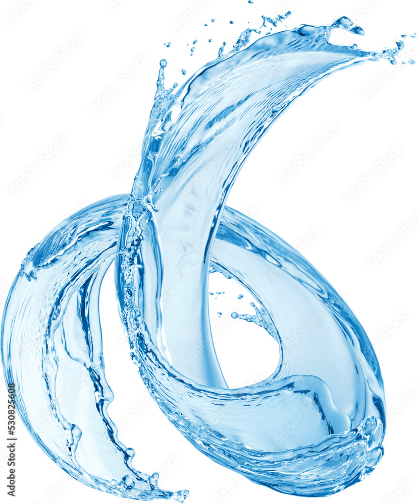 Water splash isolated