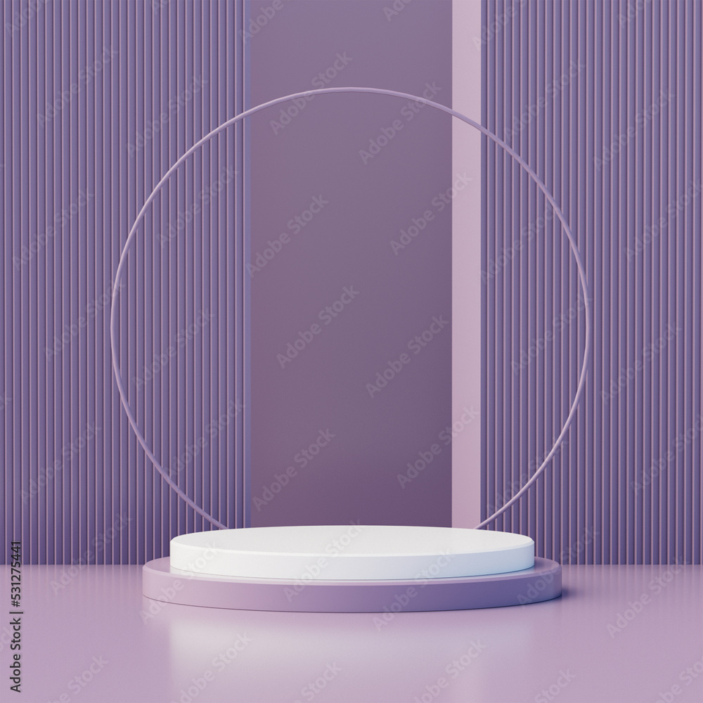 Background 3d scene with podium, minimal product display mock up scene and geometric shape object. 3