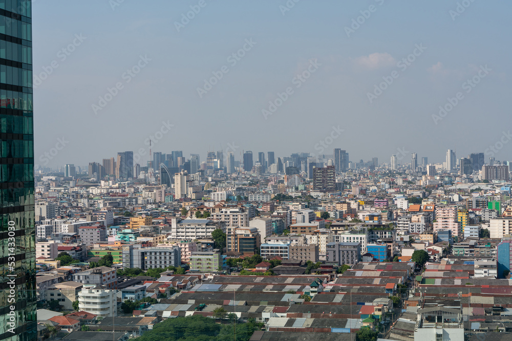 City skyline and skyscraper Bangkok Thailand. Beautiful view in Bangkok