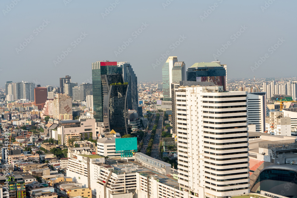 City skyline and skyscraper Bangkok Thailand. Beautiful view in Bangkok