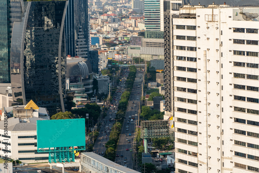 City skyline and skyscraper Bangkok Thailand. Beautiful view in Bangkok