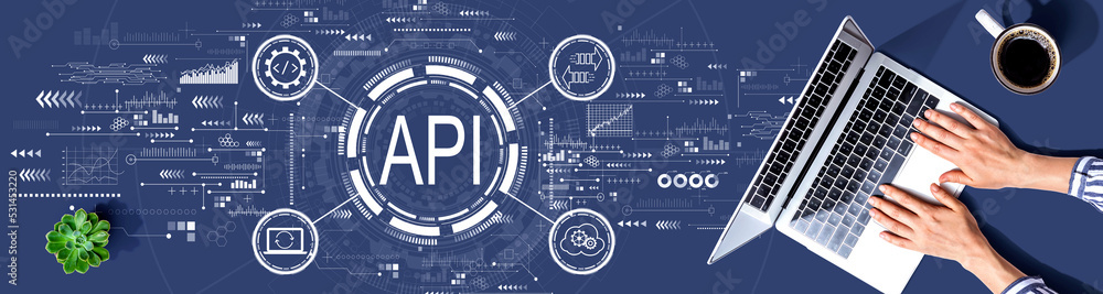 API-使用笔记本电脑的人的应用程序编程接口概念