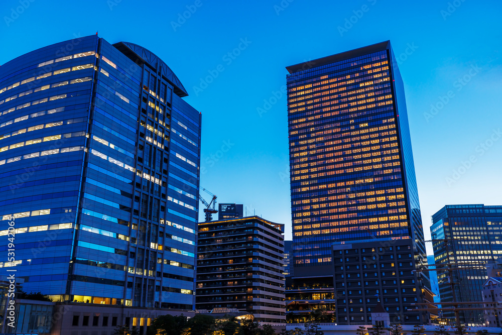 東京の湾岸エリアの夜景