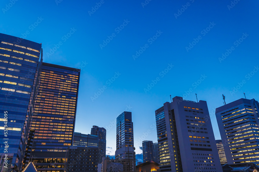 東京の湾岸エリアの夜景