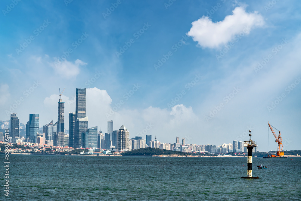 The beautiful coastline of Qingdao, China