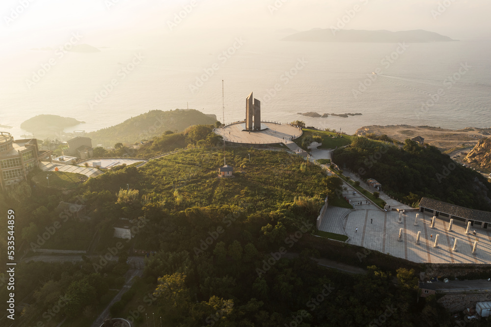 Public park with grassland, in Taizhou, Zhejiang.