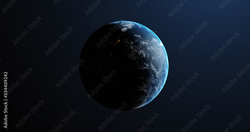 Image of Earth in space 4k