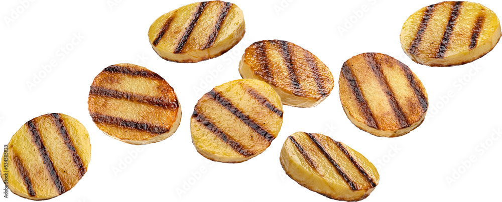 Grilled potato isolated