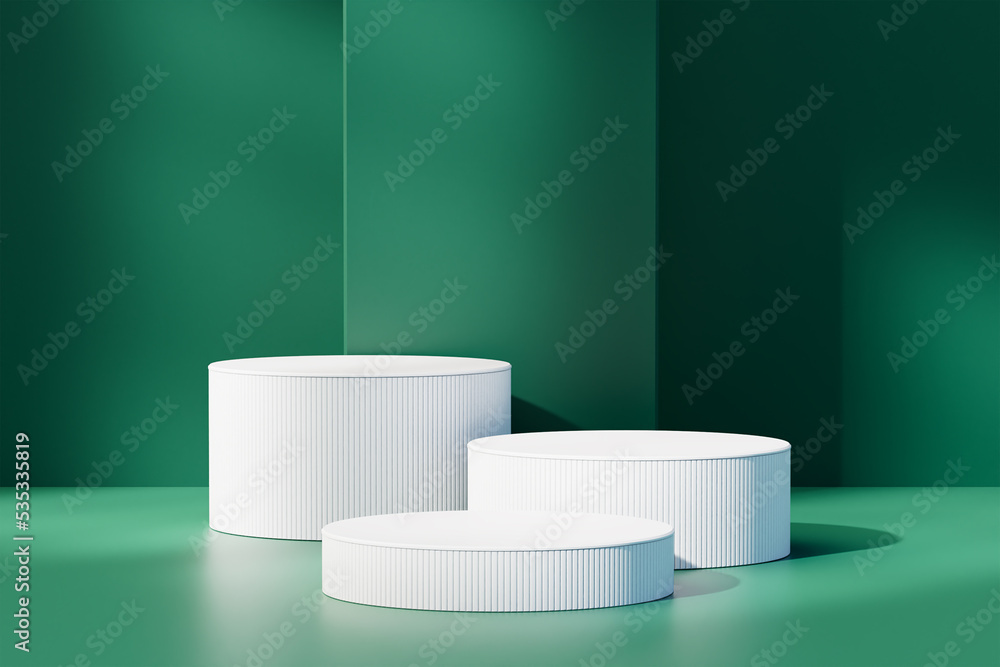 Background 3d scene with podium, minimal product display mock up scene and geometric shape object. 3