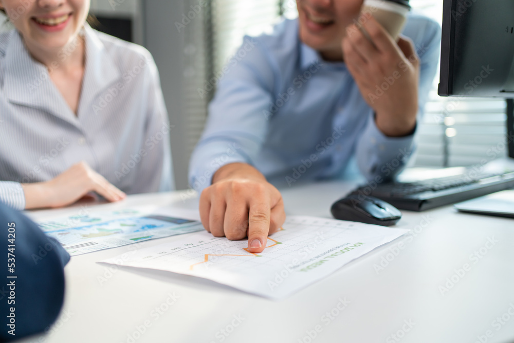 Group of young businessman and businesswoman people working in office.