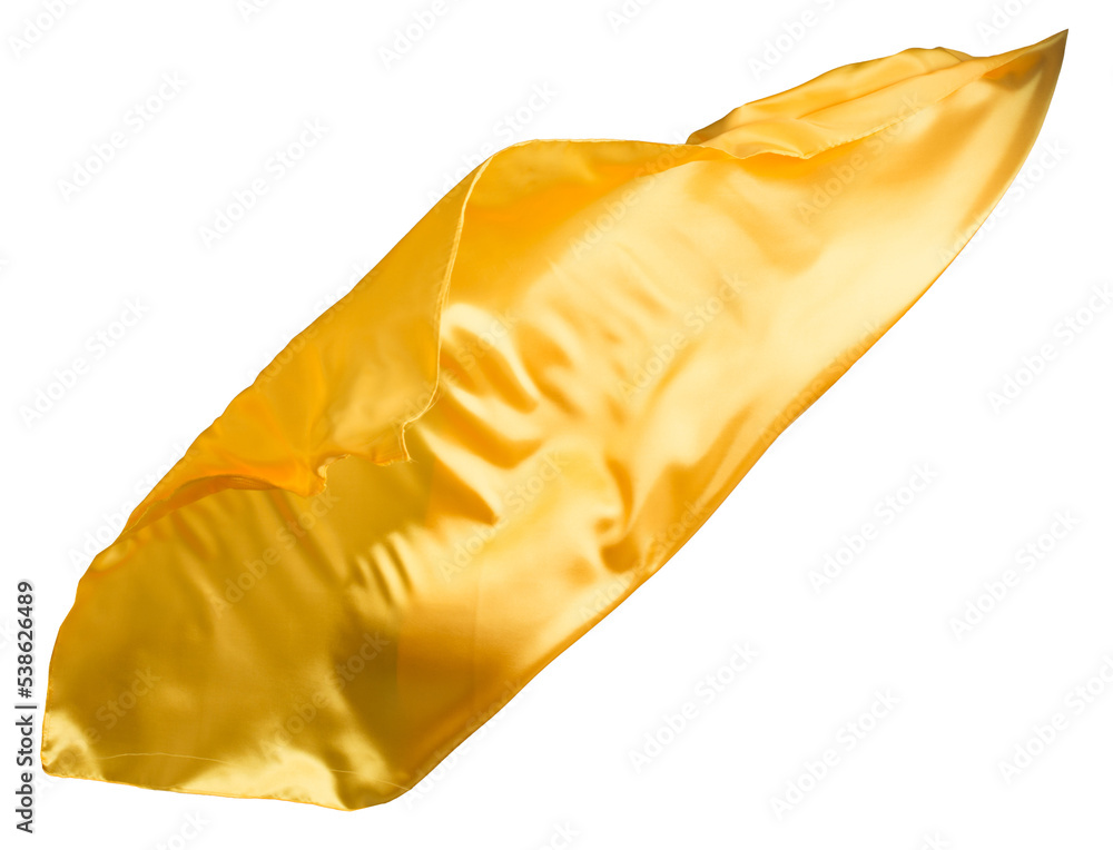 Yellow cloth flutters