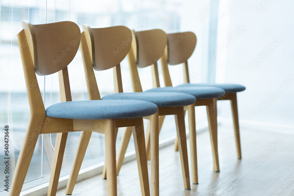 Chair in the office without people. Recruitment ideas and job interviews.