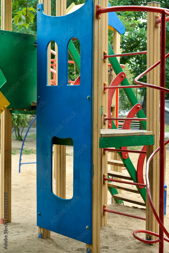 Colorful playground in public park