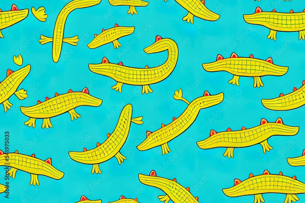 Seamless pattern of a crocodile background elements . For swim wear