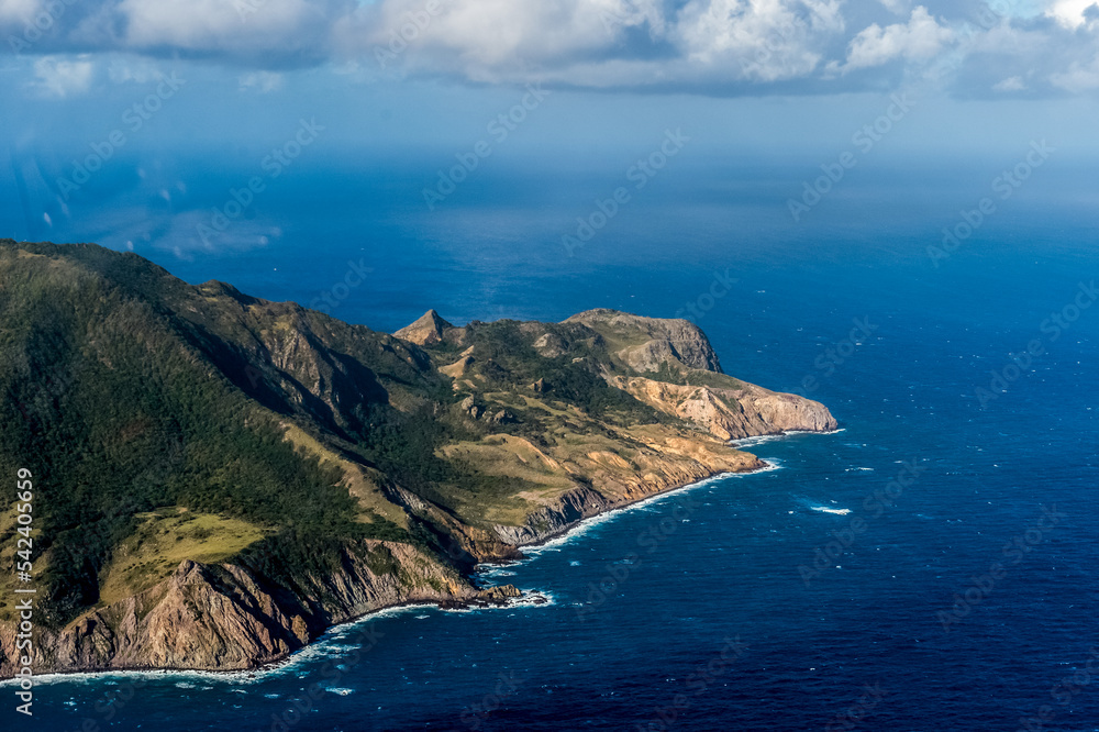 加勒比海废弃岛屿蒙特塞拉特的景色