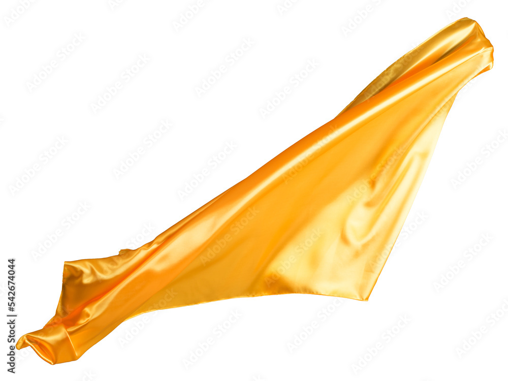 Yellow cloth flutters