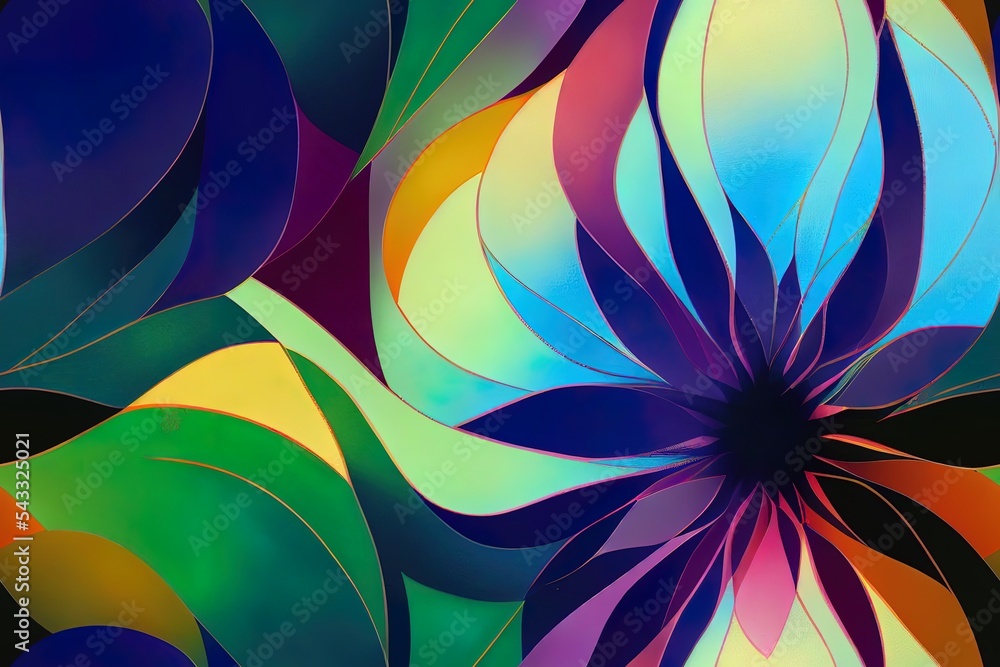 kaleidoscopic rainbow floral pattern, mandala.