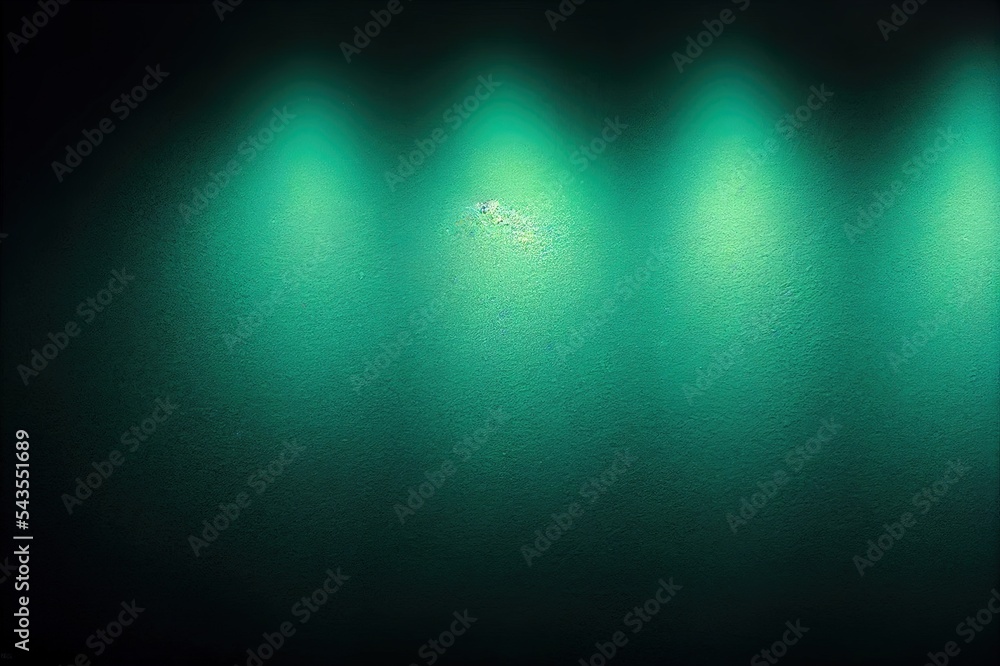 Dark Interior texture for display products wall with Blue Green Turquoise Particles and Light Black 