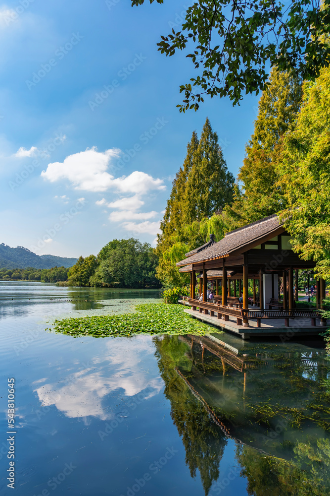 中国杭州西湖中国园林景观