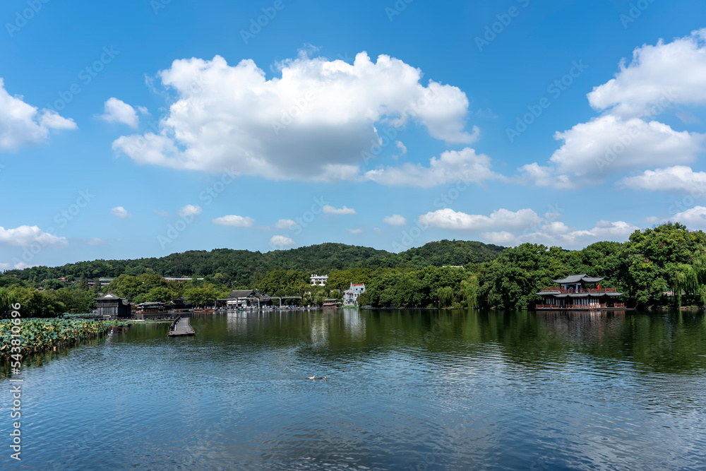 中国杭州西湖中国园林景观