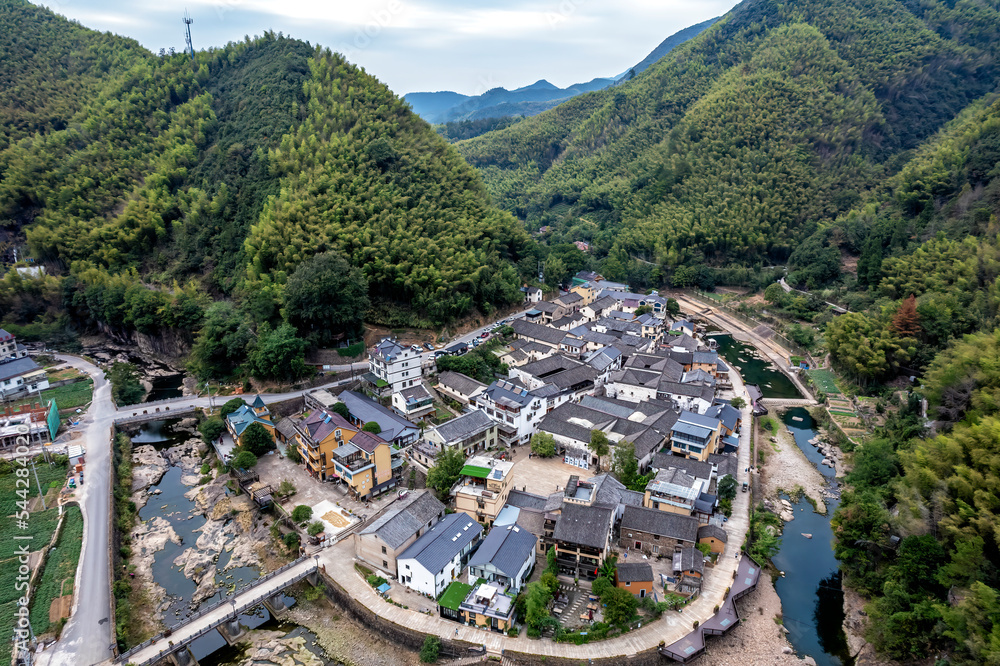 浙江桐庐石屋古民居航拍