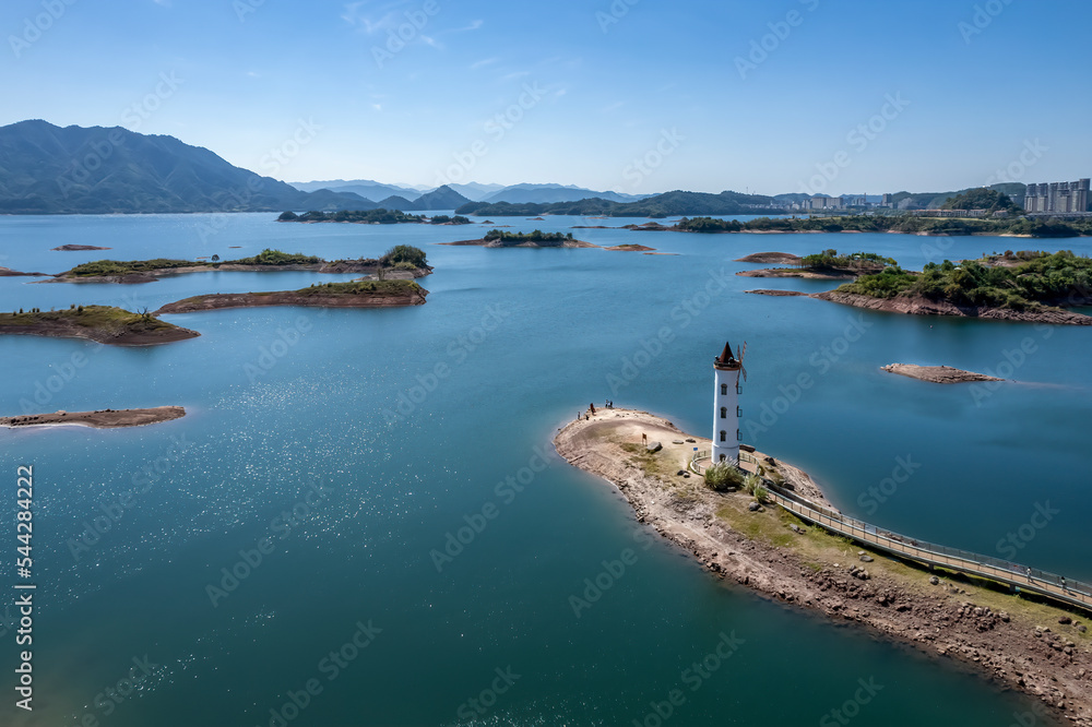 杭州千岛湖自然风光航拍