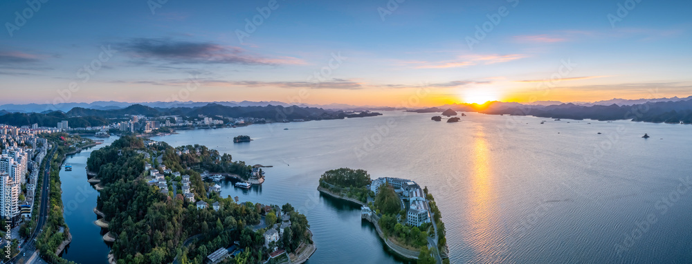 The beautiful natural scenery of Qiandao Lake, Zhejiang Province, China