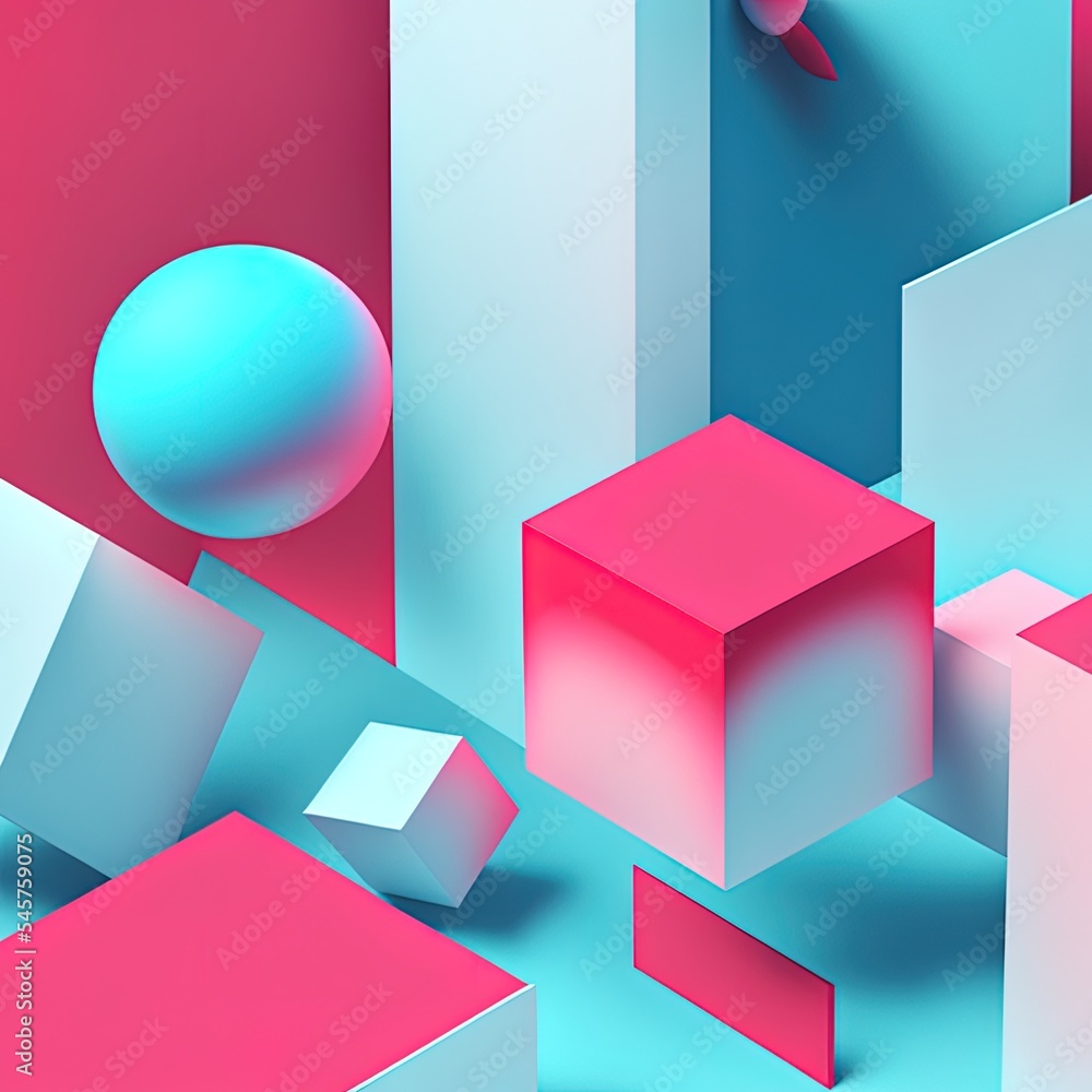 Abstract minimalism background. 3d illustration, 3d rendering.