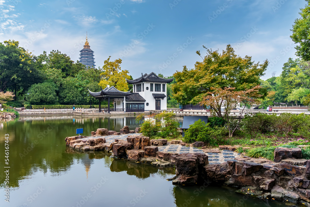 中国古典园林风光街景