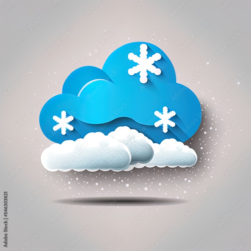 Cloud snow icon. Graphic elements for your design