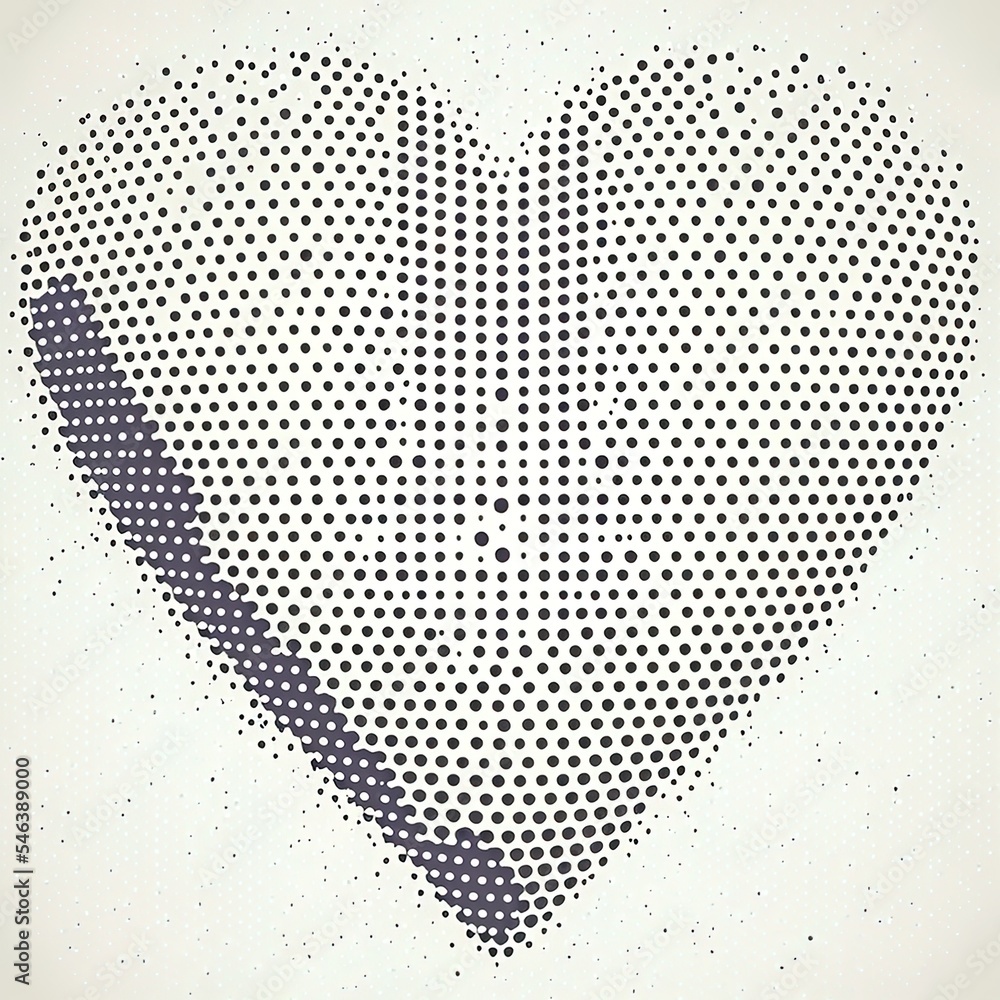 halftone dots heart shaped background High quality illustration.