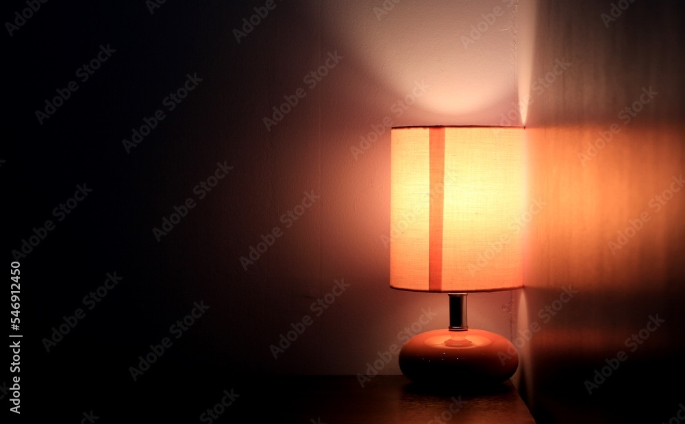 lamp on the table