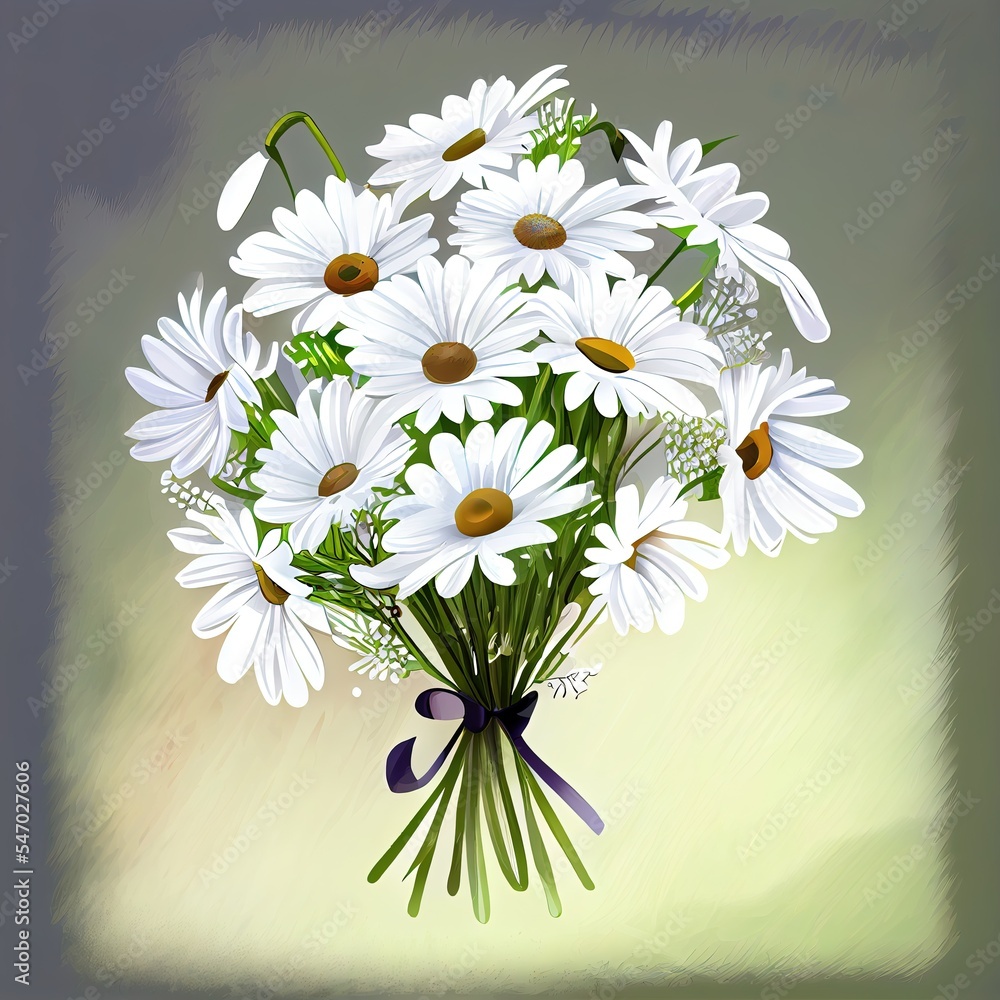 A beautiful bouquet of white daisies