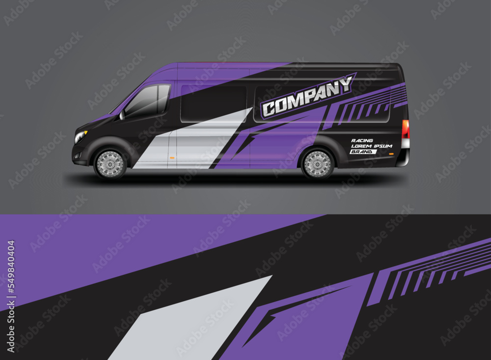 Van Wrap Livery设计。为Van定制的印刷包装设计。