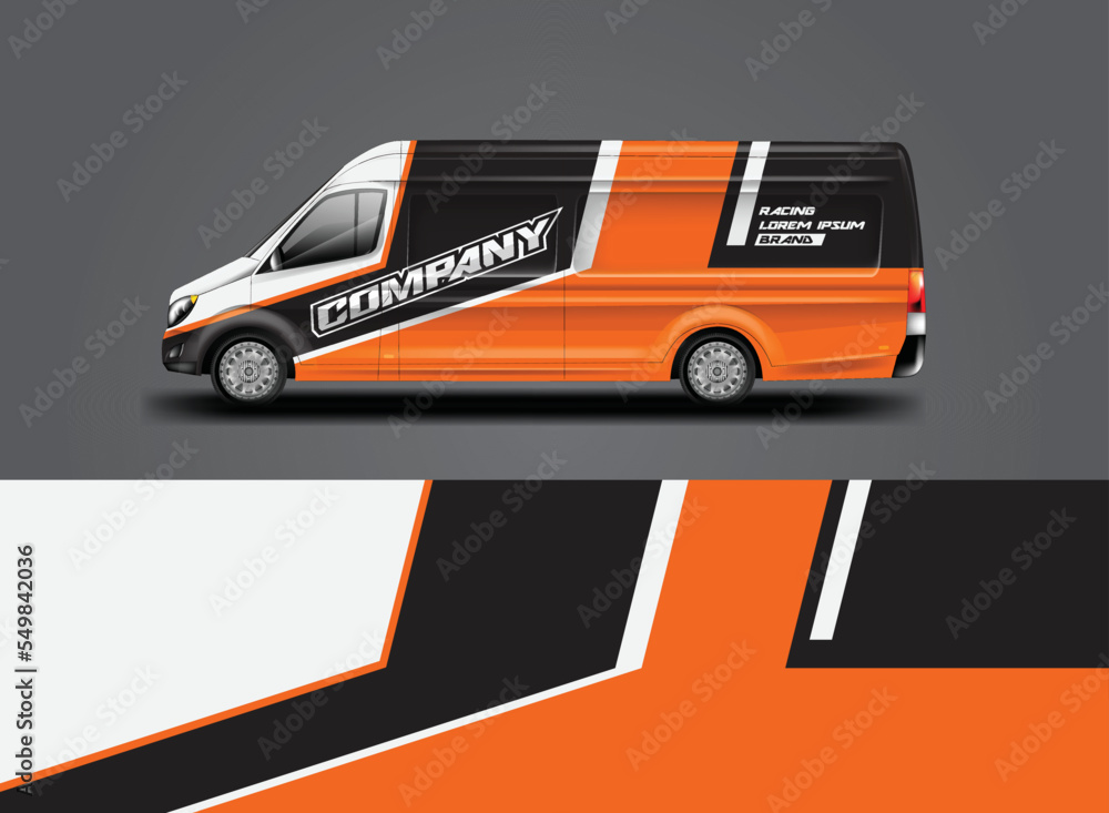 Van Wrap Livery设计。为Van定制的印刷包装设计。