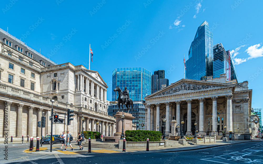 Bank of England und Royal Exchange in London