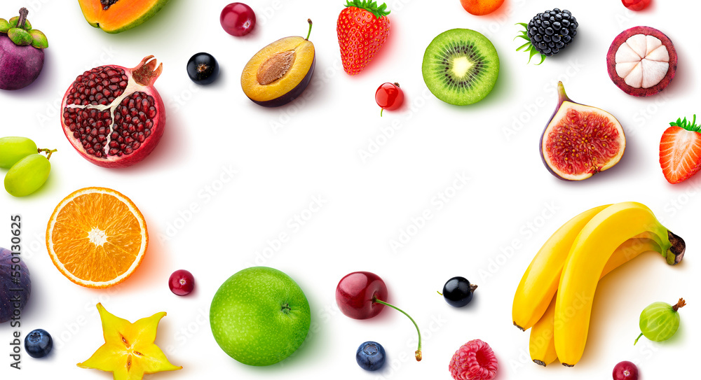 Fruit and vegetable frame, top view