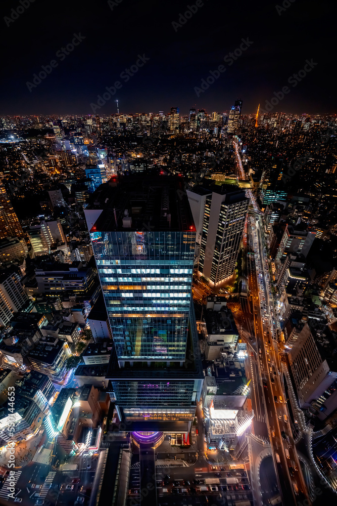 日本东京涩谷夜景