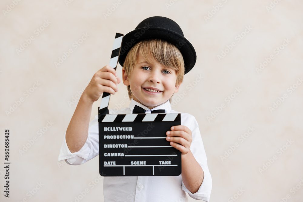 Child pretend to be a director