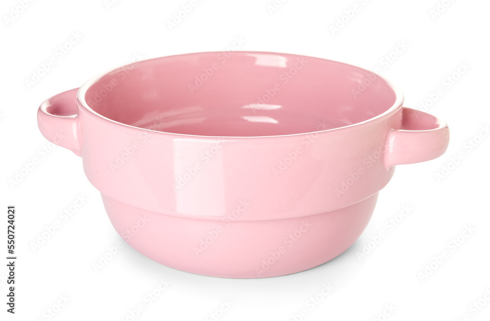 Pink pot isolated on white background