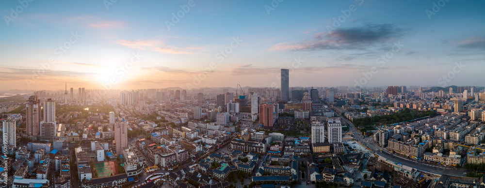 Aerial photography of urban modern architectural landscape in Xuzhou, China