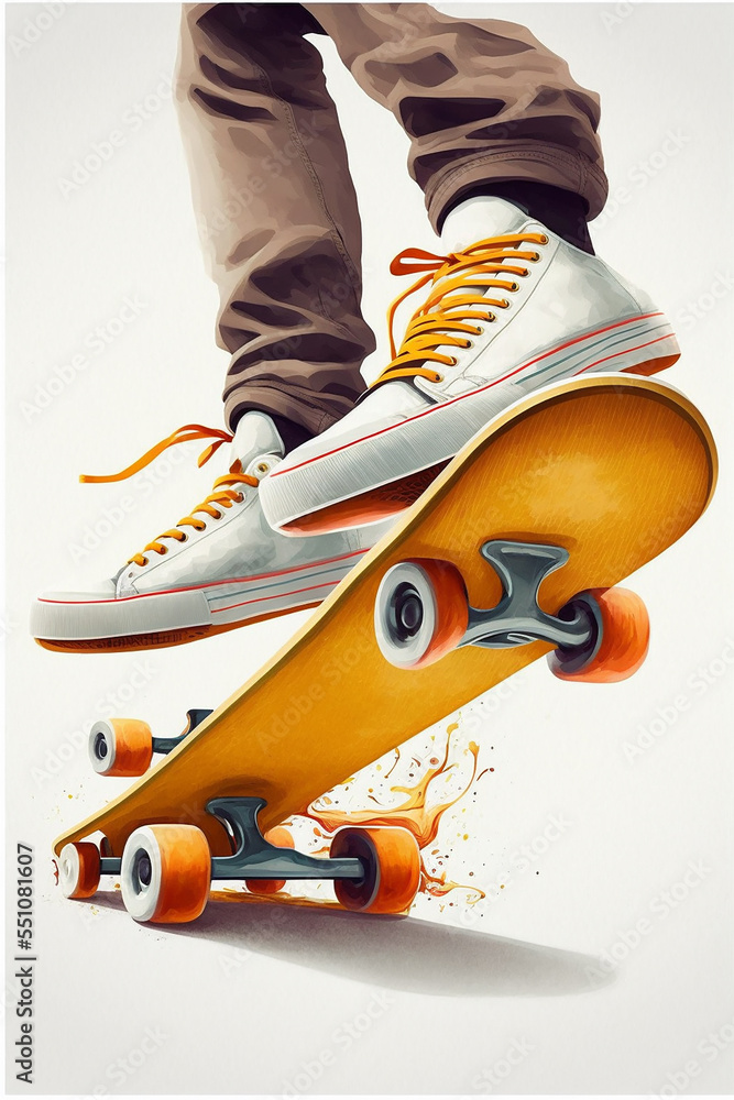 Skateboard close up