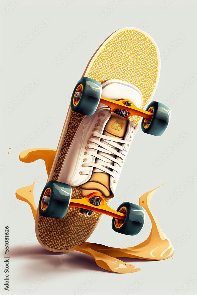 Skateboard close up