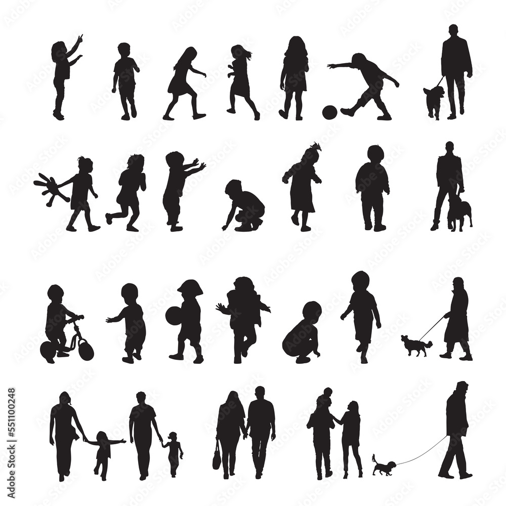 silhouettes of people