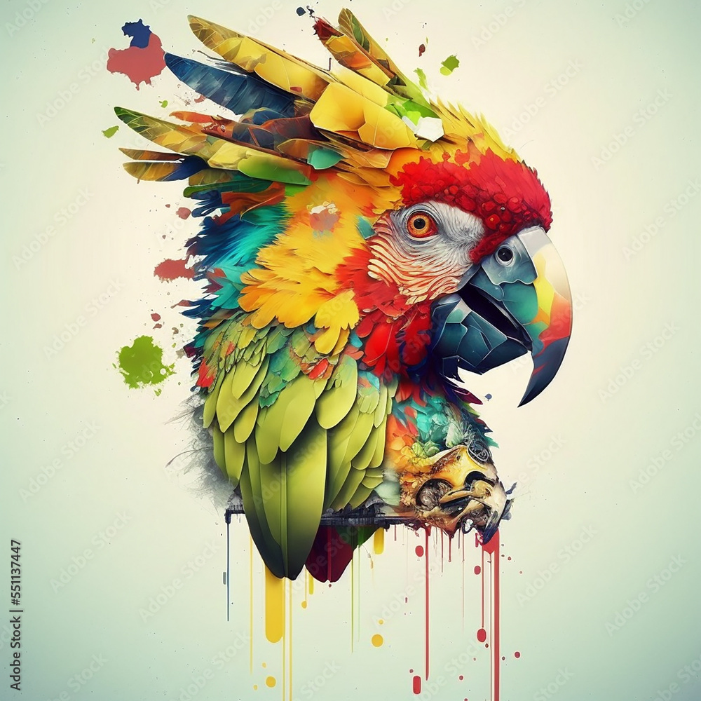 Colorful exotic parrot