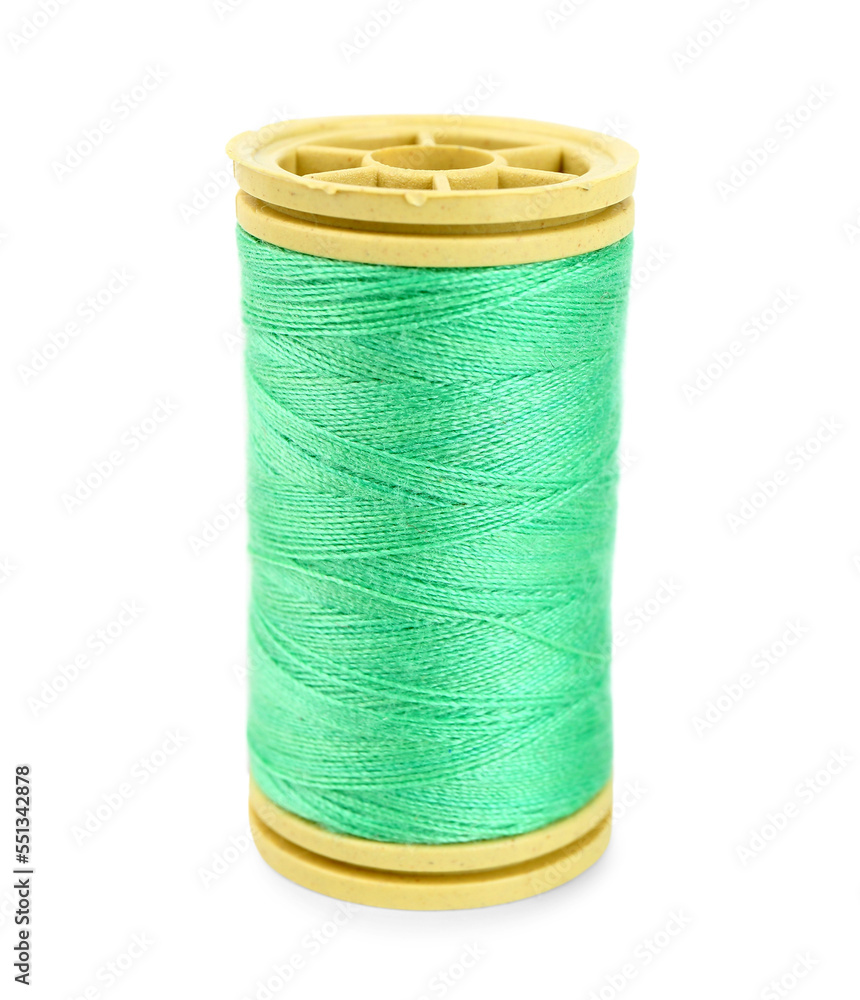 Sewing thread spool isolated on white background