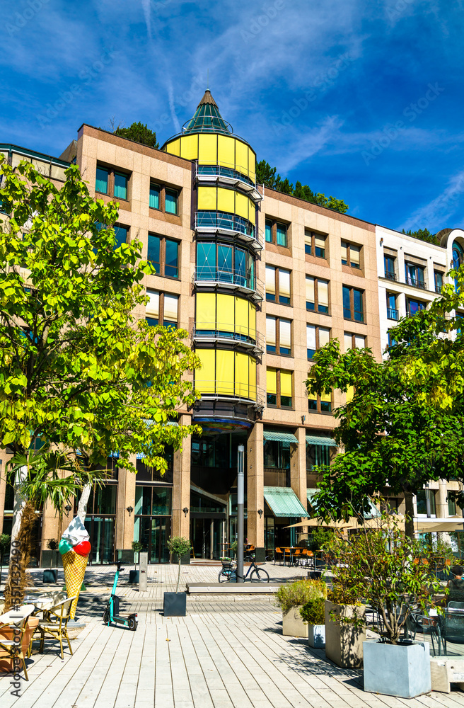 Architecture of the city center of Dusseldorf in North Rhine-Westphalia, Germany