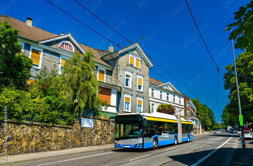 Electric bus or trolleybus in Solingen - North Rhine-Westphalia, Germany