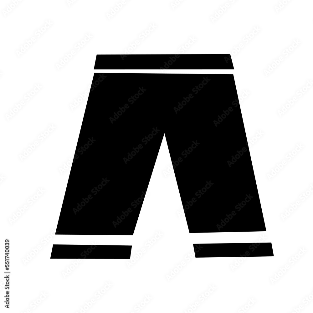 Black pants on white background